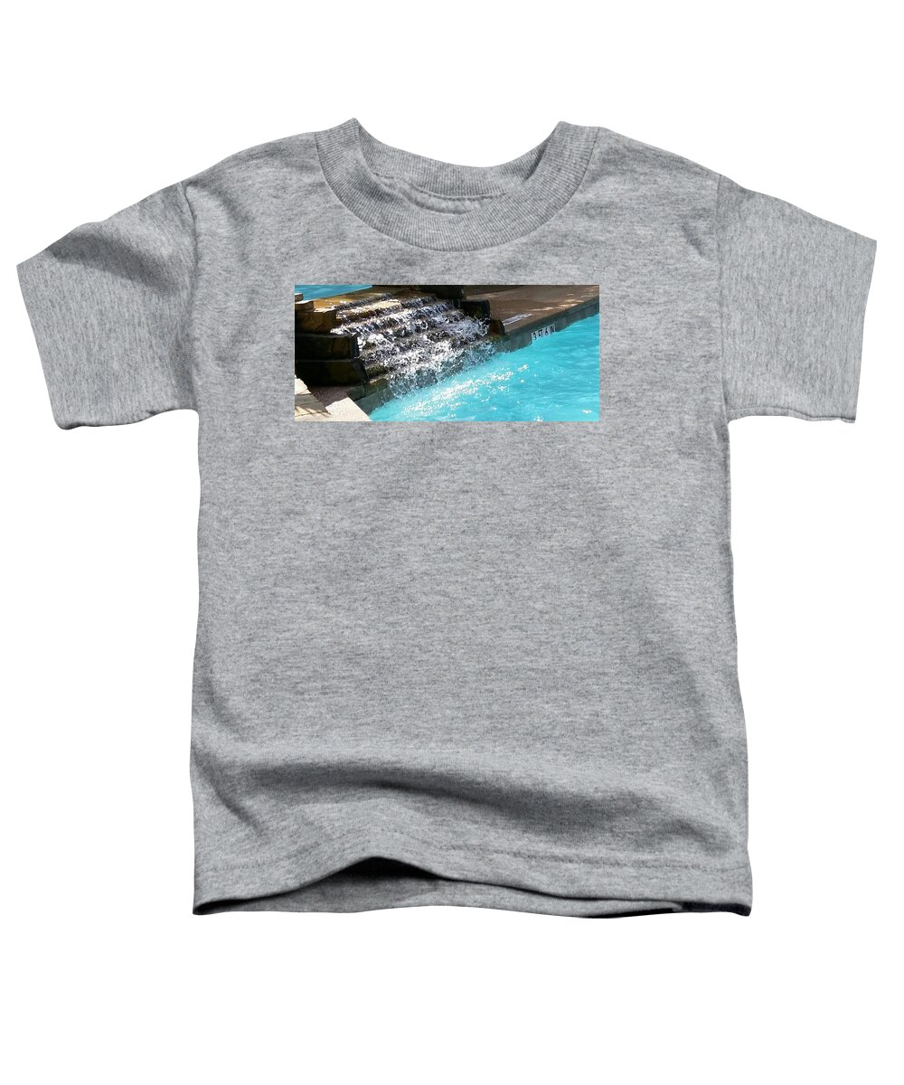 Swimming Pool Toddler T-Shirt featuring the photograph Swimmers Waterfall by Pamela Smale Williams