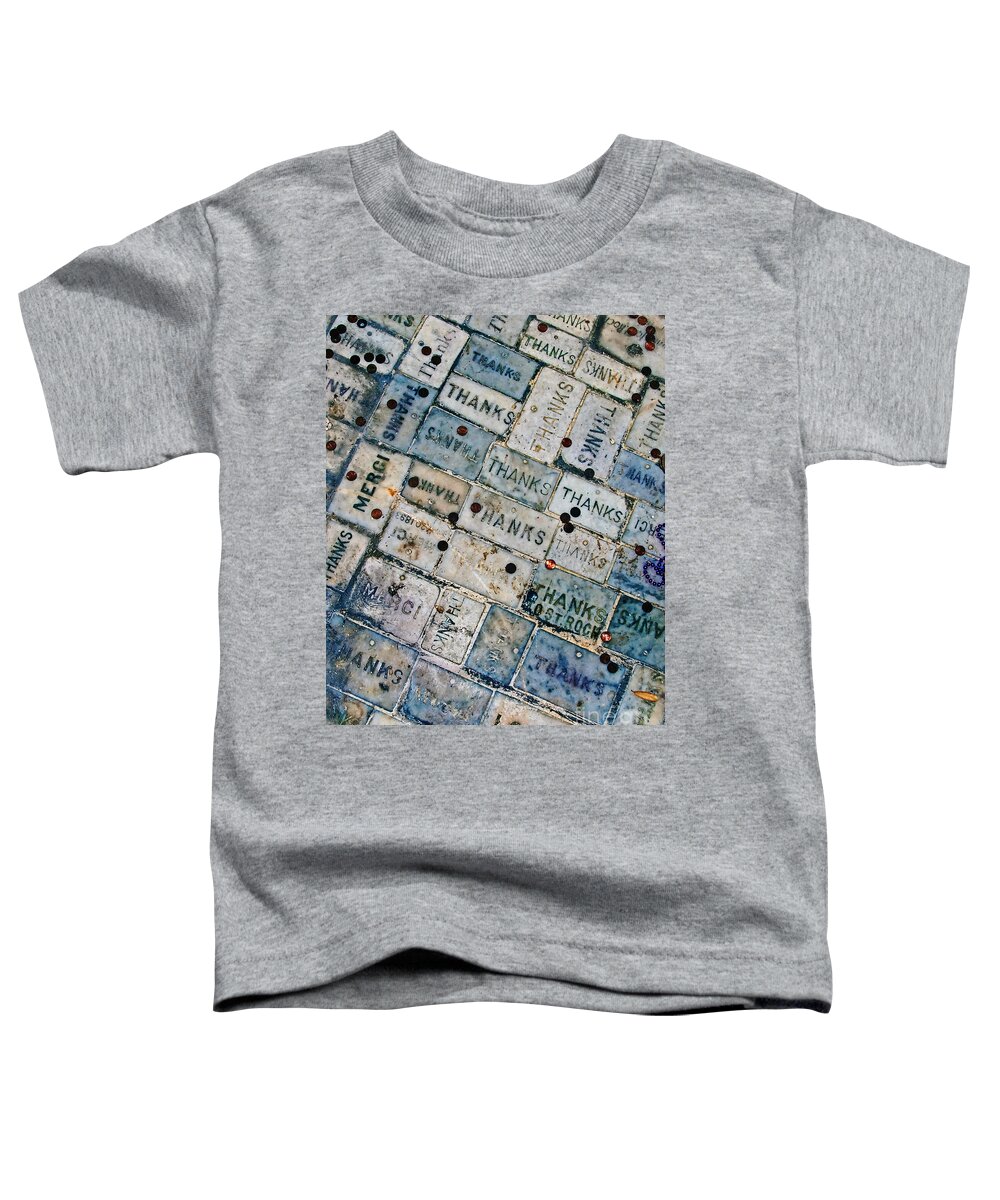 Bricks Toddler T-Shirt featuring the photograph Thanks 3 - color by Kathleen K Parker