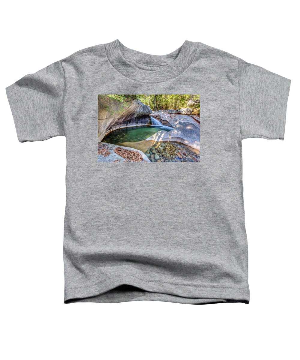 Franconia Notch Toddler T-Shirt featuring the photograph The Basin Franconia Notch by Pierre Leclerc Photography