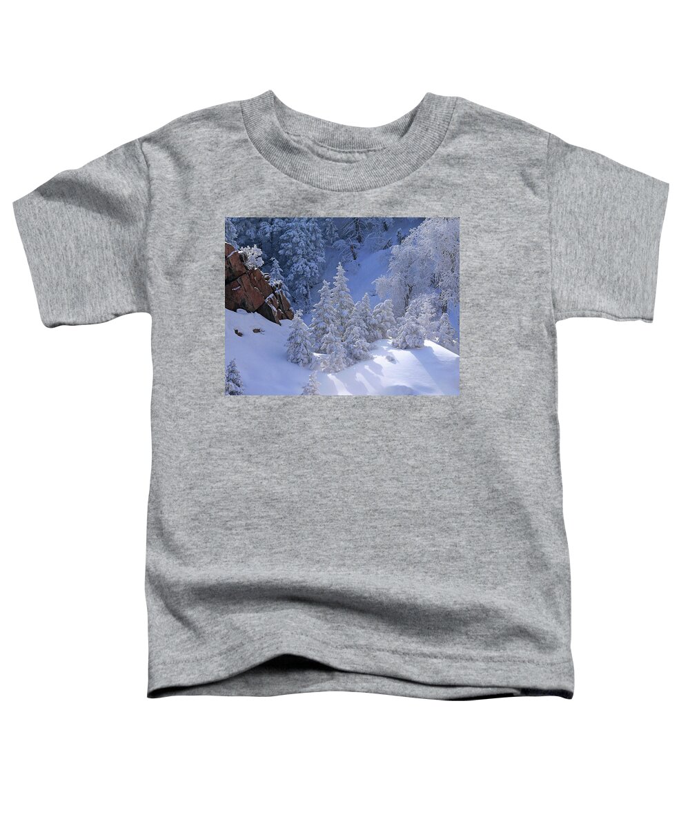 Canyon Snow Photograph Toddler T-Shirt featuring the photograph The Canyon Snow by Jim Garrison