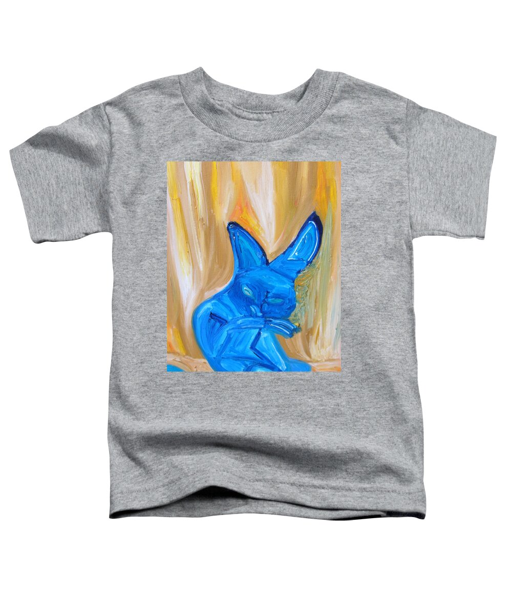 Cat Toddler T-Shirt featuring the painting The Cat Camelion by Shea Holliman