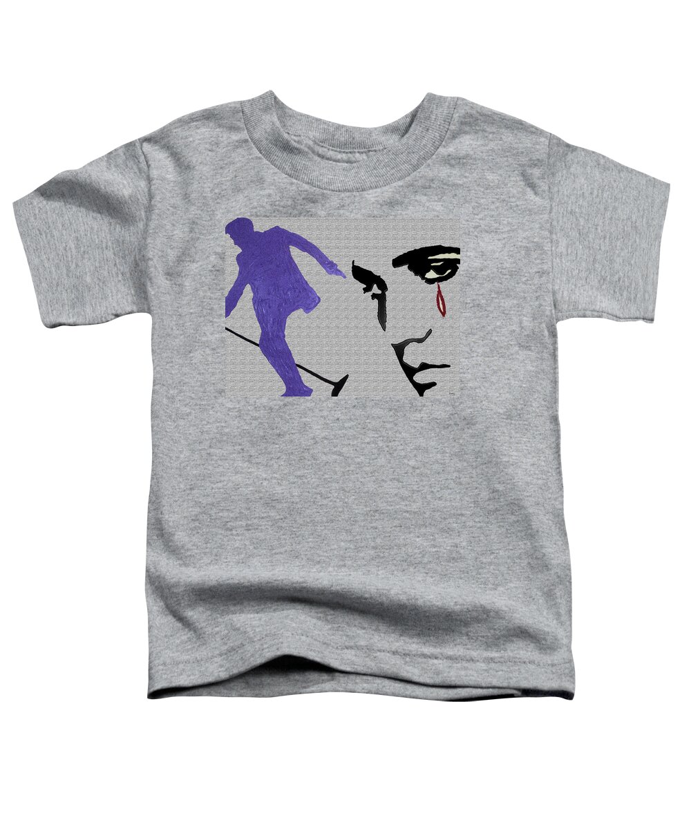 Elvis Toddler T-Shirt featuring the painting The King Of Rock And Roll by Robert Margetts