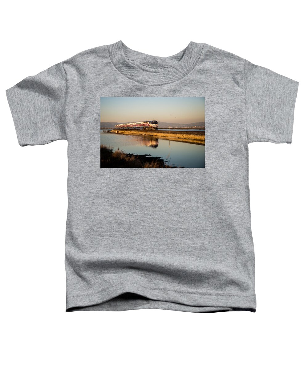 Train Toddler T-Shirt featuring the photograph The Long Commute by Alex Lapidus