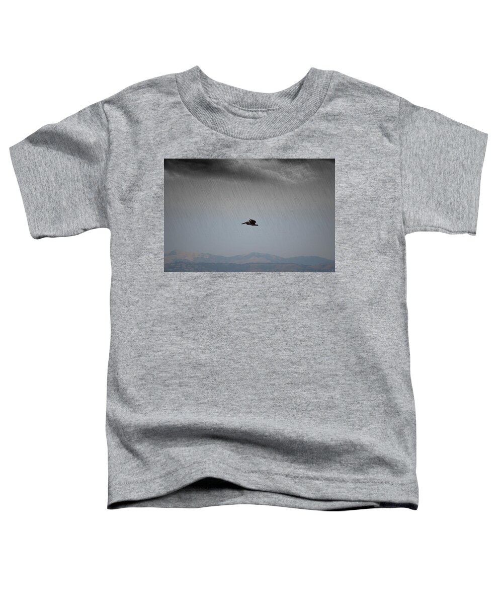 Pelican Toddler T-Shirt featuring the photograph The Persevering Pelican by Spencer Hughes