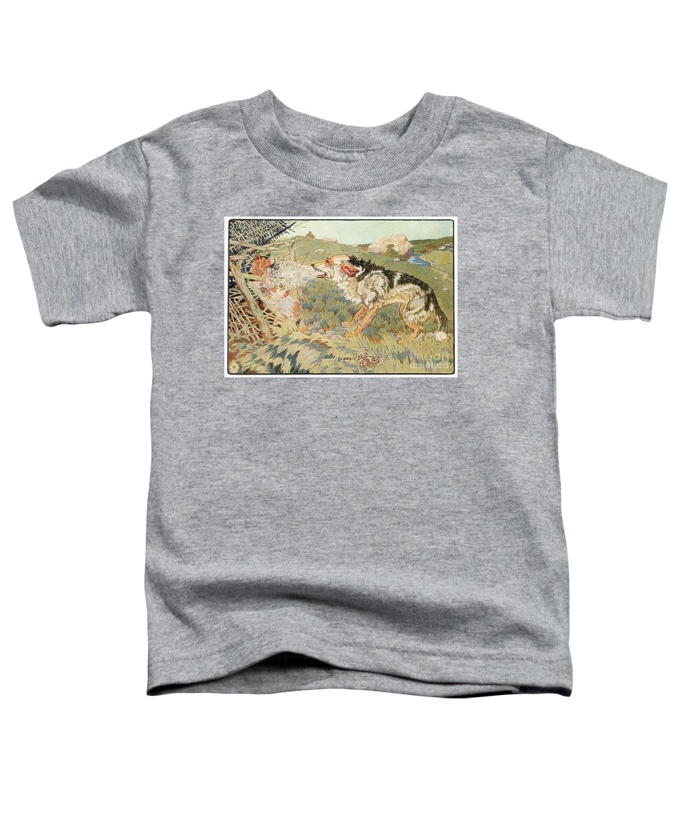 1923 Toddler T-Shirt featuring the photograph The Three Little Pigs by Granger