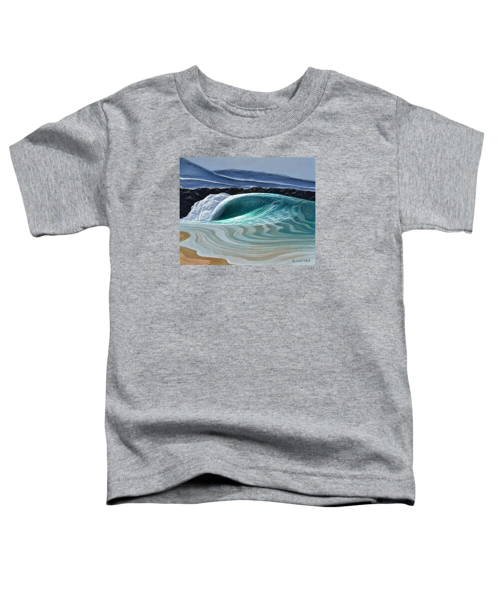 Wave Toddler T-Shirt featuring the painting The Wedge by Nathan Ledyard
