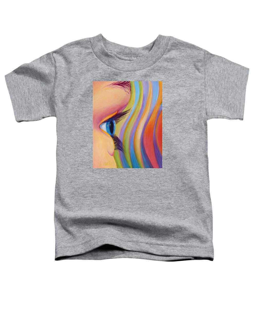 Eye Toddler T-Shirt featuring the painting Through the Eyes of a Child by Sandi Whetzel