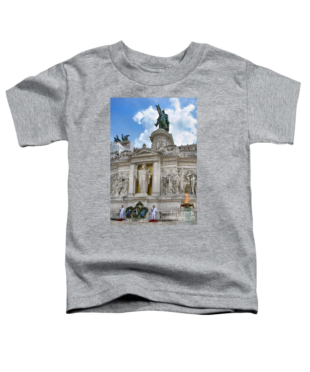 Tomb Toddler T-Shirt featuring the photograph Tomb of the Unknown Soldier-Rome by Jennie Breeze