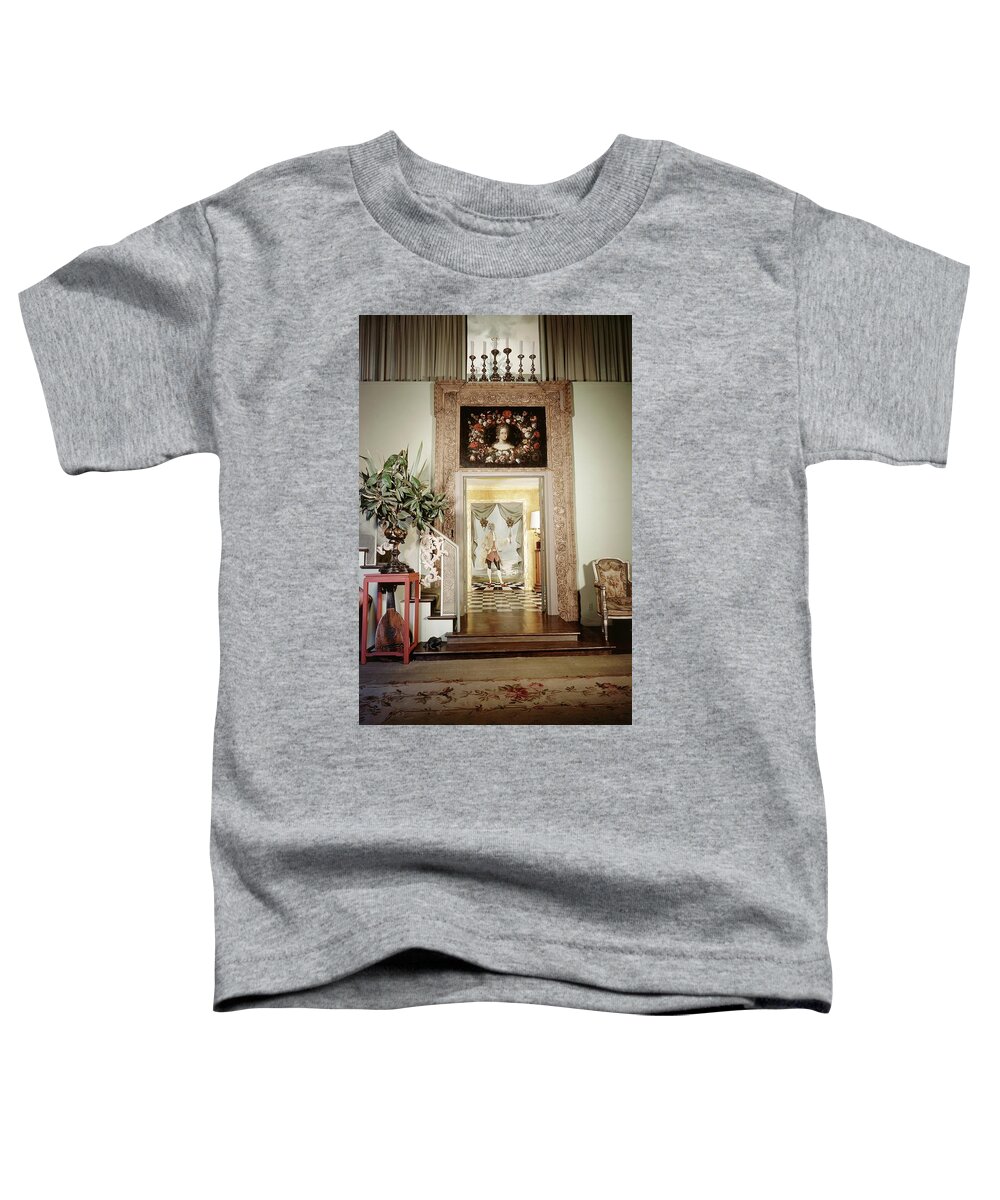 Antique Toddler T-Shirt featuring the photograph Tony Duquette's Entrance Hall by Shirley C. Burden