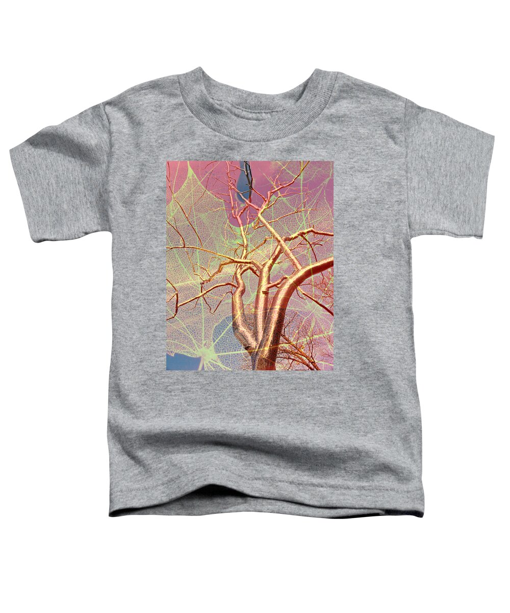 Tree Toddler T-Shirt featuring the photograph Tree On Leaf by Marty Koch