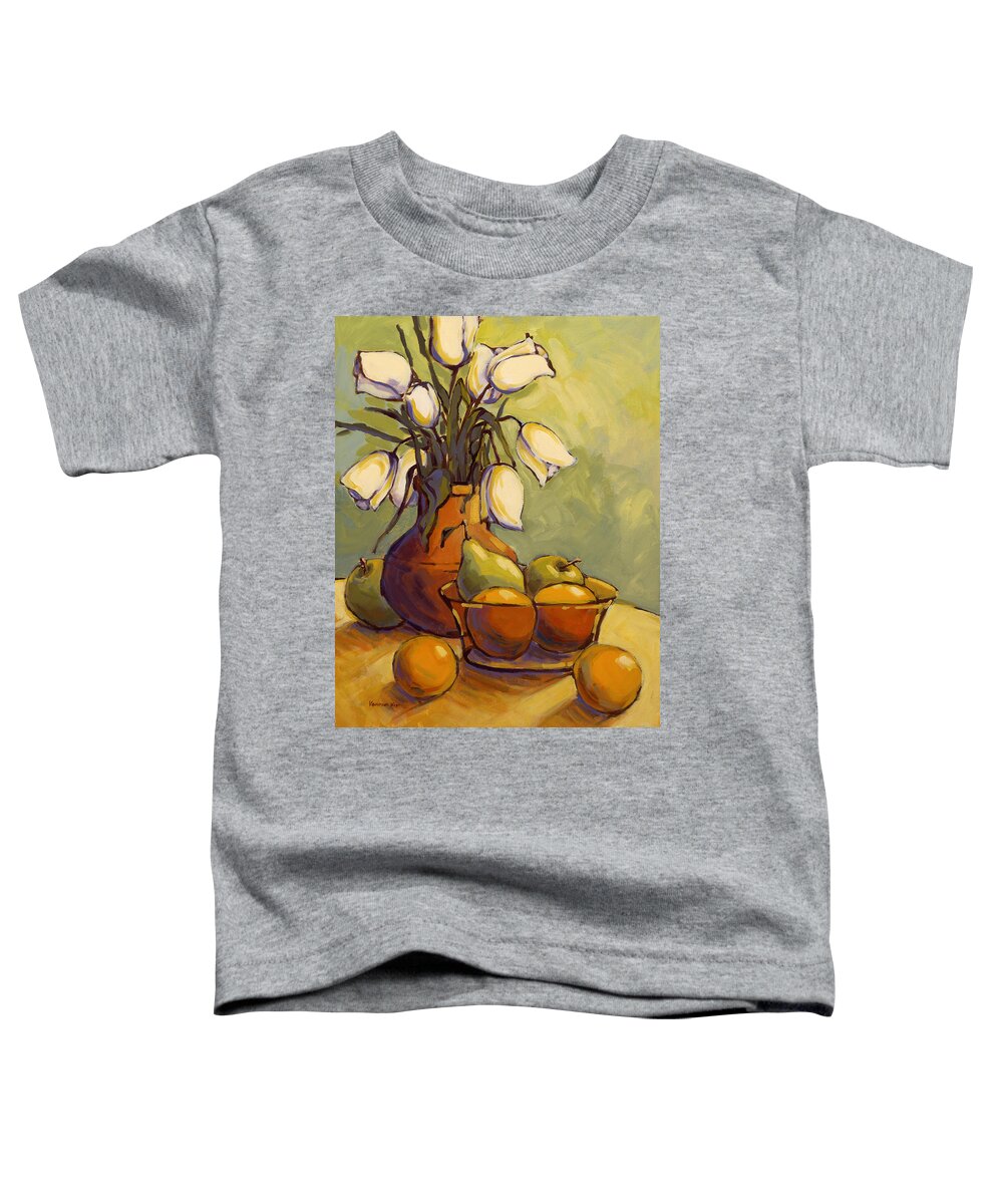 Tulips Toddler T-Shirt featuring the painting Tulips 1 by Konnie Kim