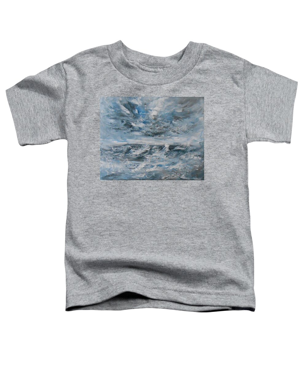 Sky Toddler T-Shirt featuring the painting Turbulence by Jane See