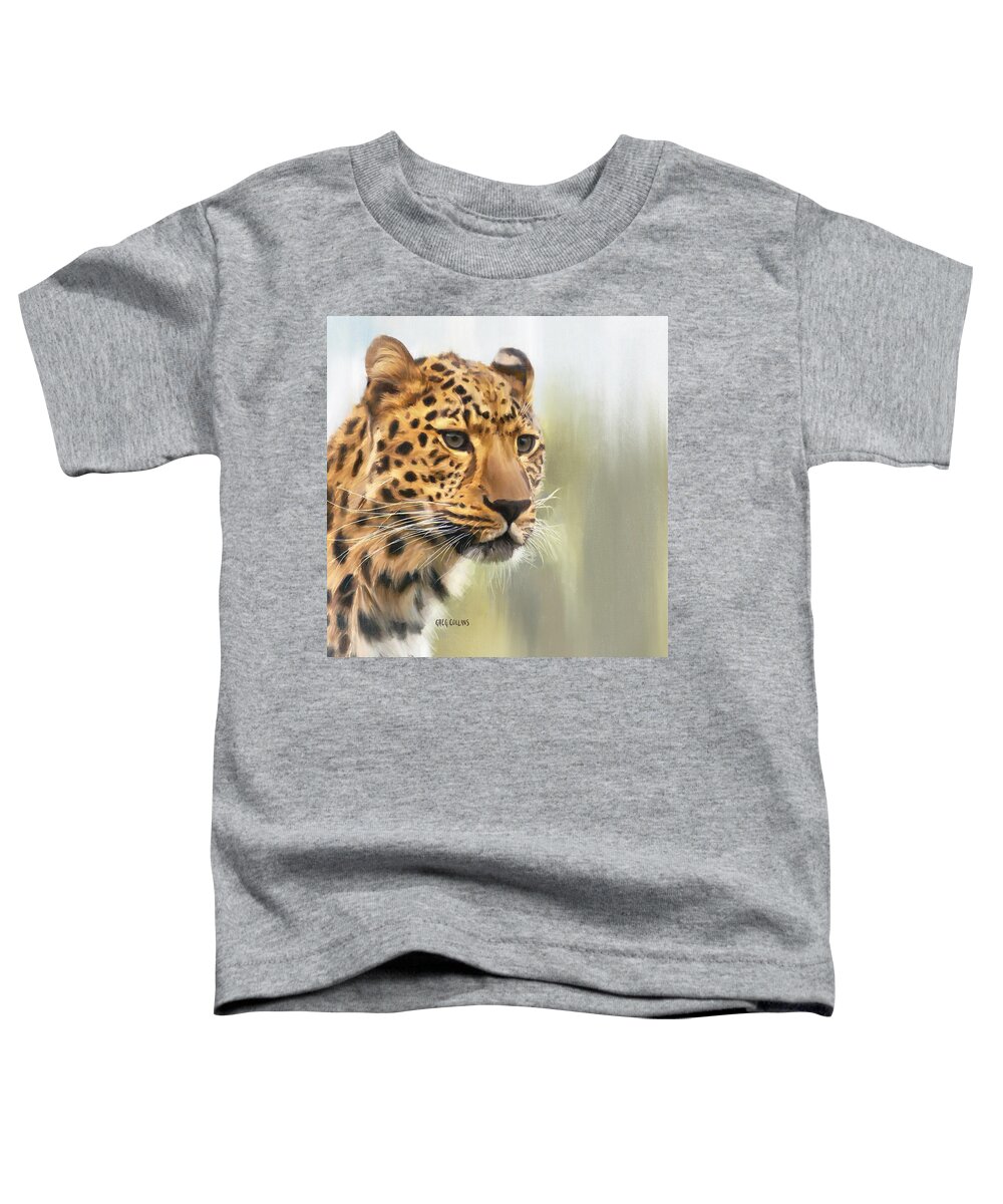 Cat Toddler T-Shirt featuring the painting Tutku by Greg Collins