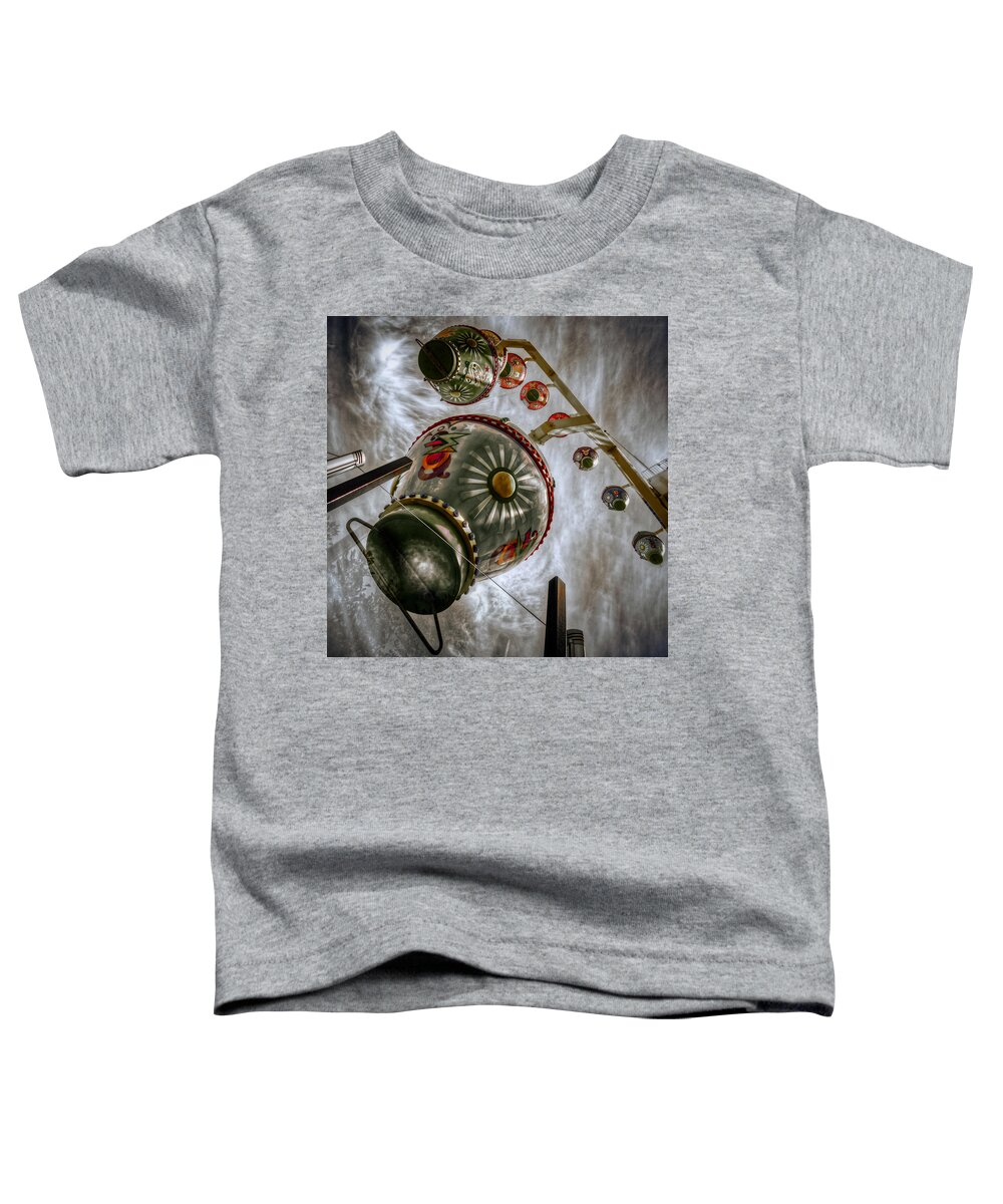 Ferris Wheel Toddler T-Shirt featuring the photograph Upwardly Mobile by Wayne Sherriff