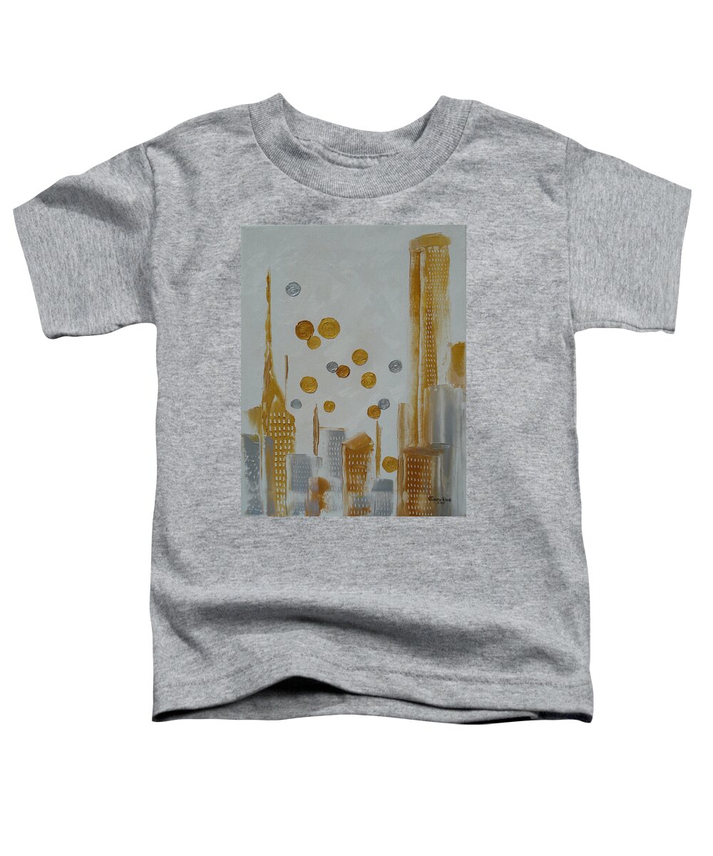 Abstract Toddler T-Shirt featuring the painting Urban Polish by Judith Rhue