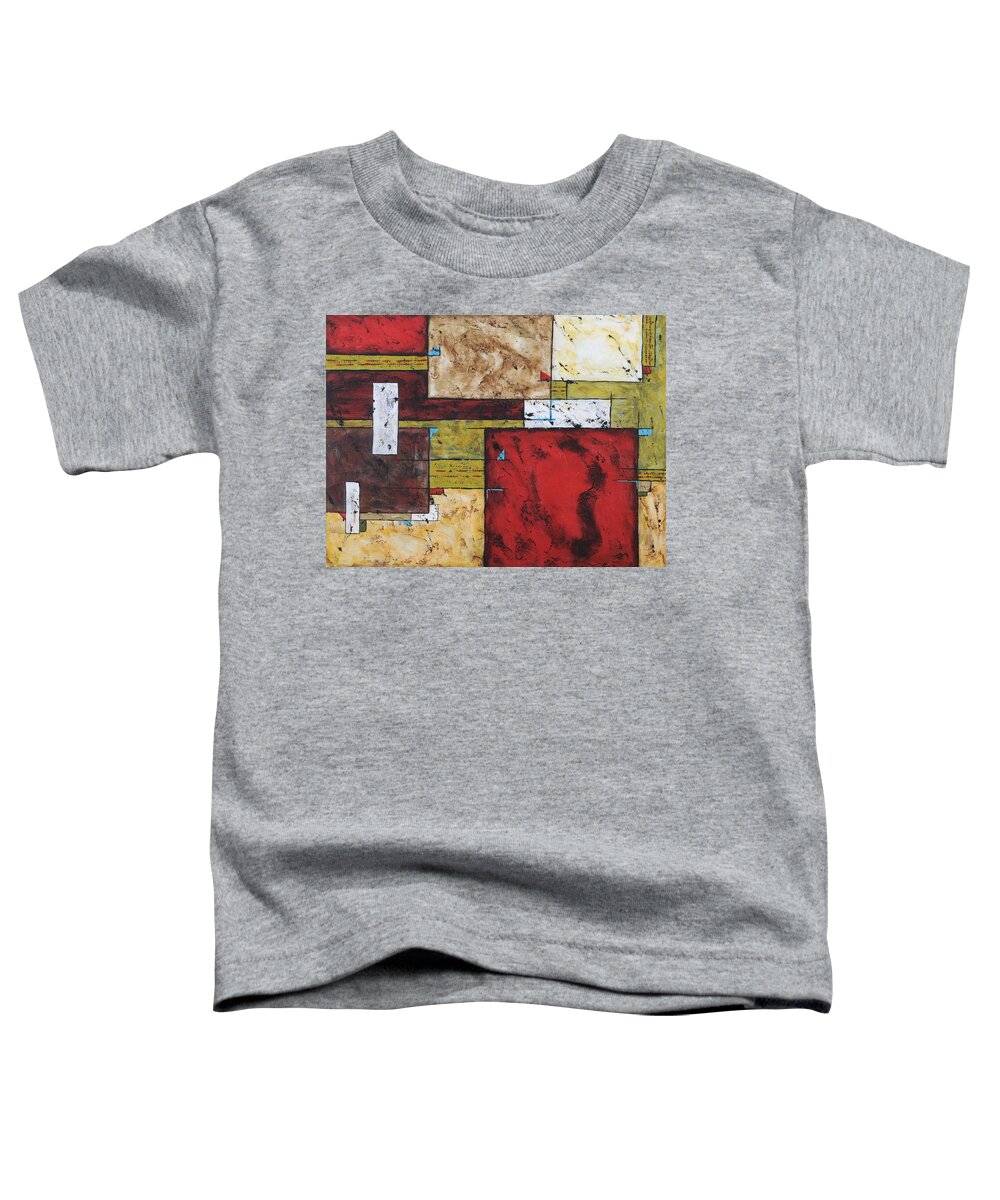 Abstract Toddler T-Shirt featuring the painting Urbana by Jim Benest