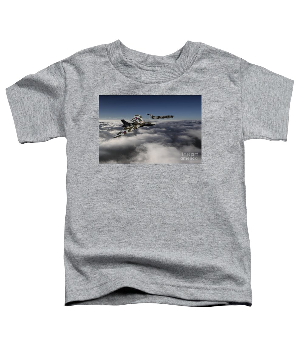 Avro Toddler T-Shirt featuring the digital art Vulcan and Victor by Airpower Art