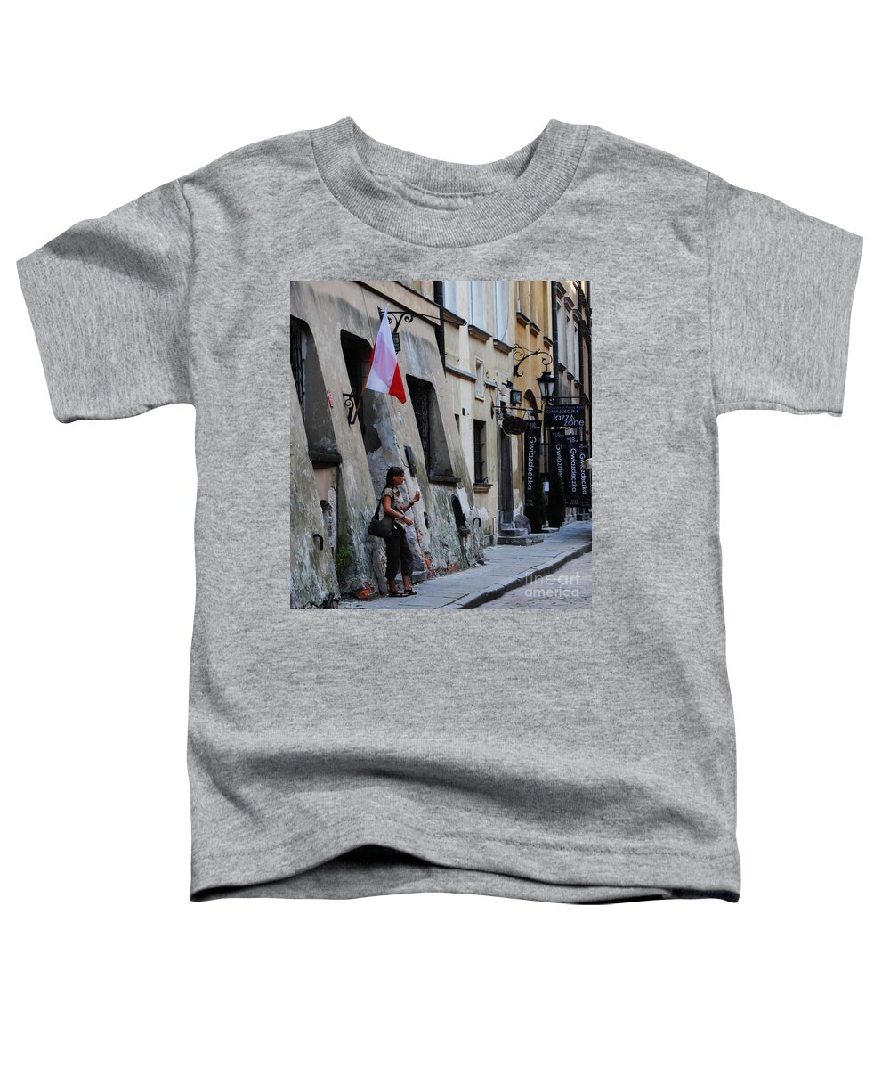 Jazz Toddler T-Shirt featuring the photograph Waiting for the Jazz - Krakow by Jacqueline M Lewis
