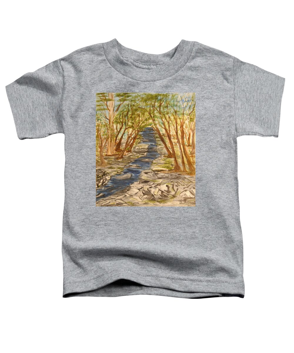 Stream Toddler T-Shirt featuring the painting Washington Backcountry by Suzanne Surber