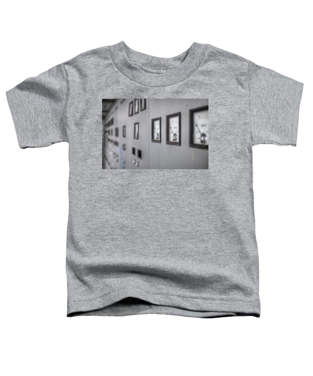 Urbex Toddler T-Shirt featuring the digital art Water gauges by Nathan Wright