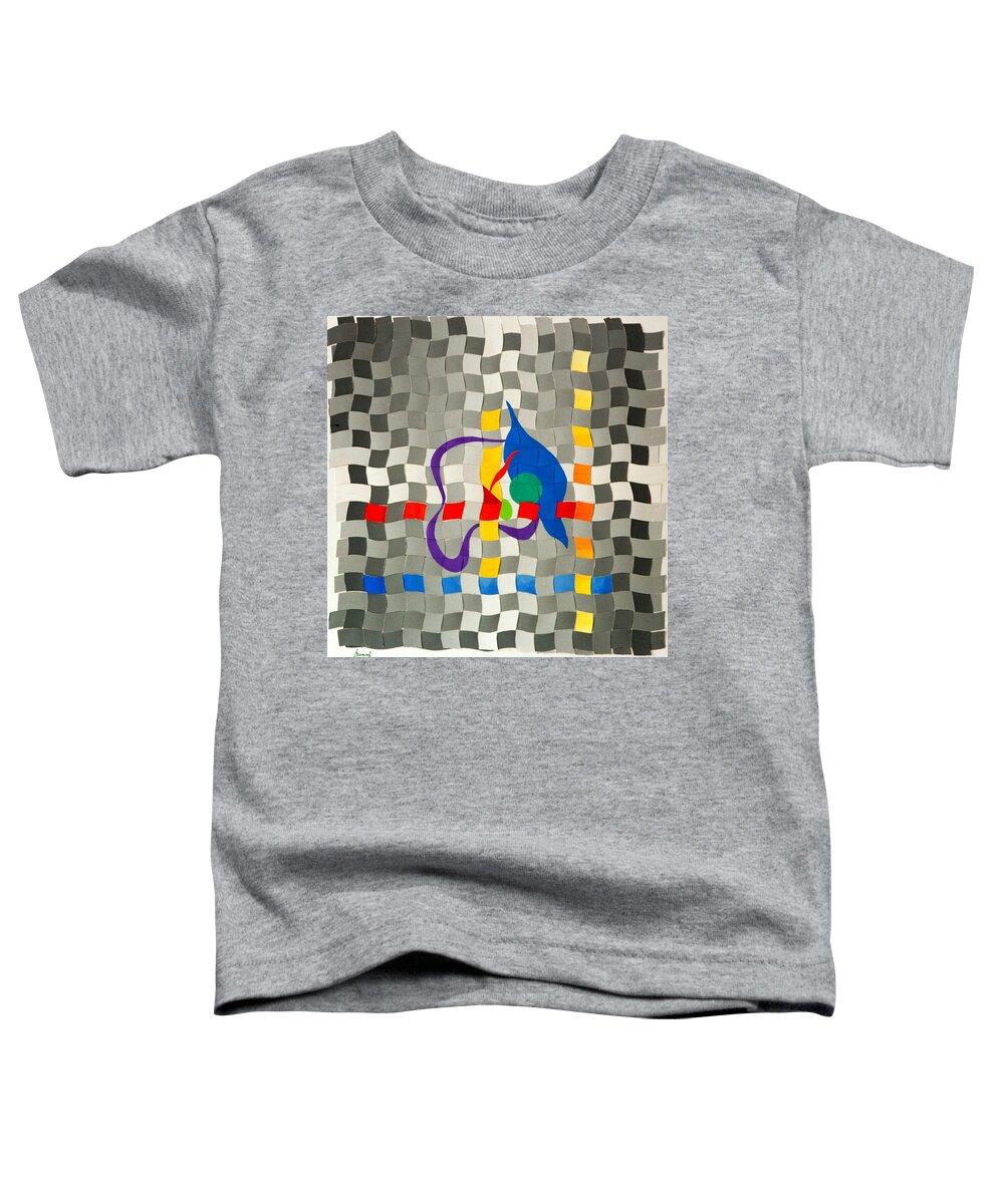 Abstract Toddler T-Shirt featuring the painting Weave #6 Bright Lights by Thomas Gronowski