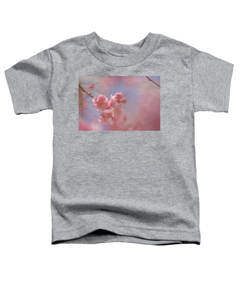 Pink Toddler T-Shirt featuring the photograph Weeping Cherry Blossoms by Natalie Rotman Cote