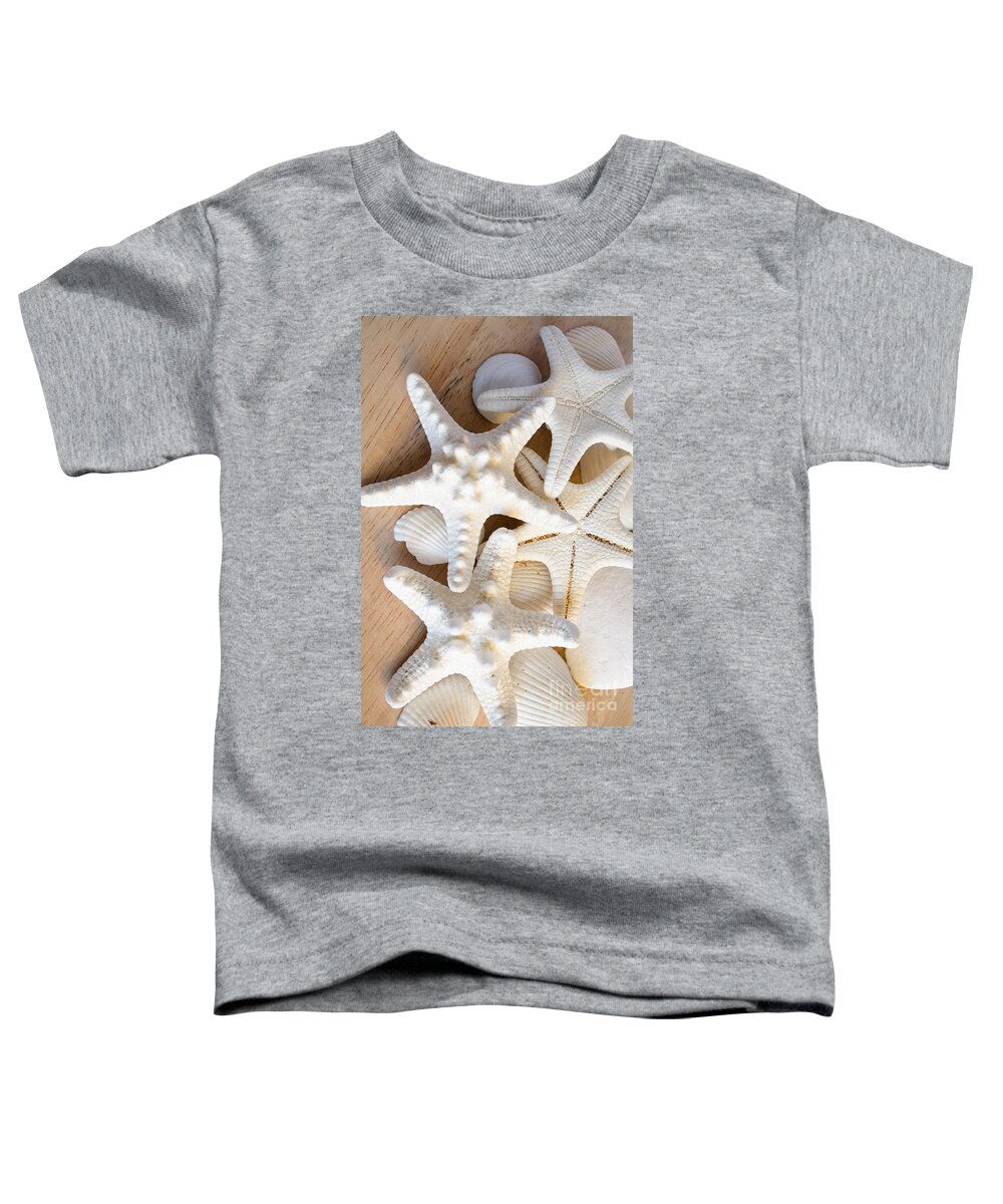 Starfish Toddler T-Shirt featuring the photograph White Starfish by Andrea Anderegg
