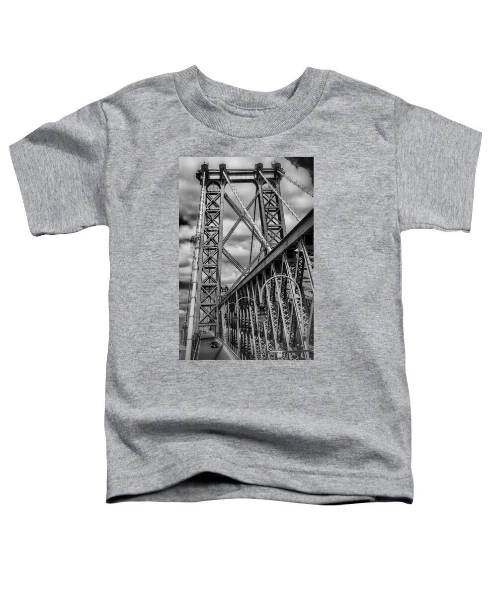 Williamsburg Toddler T-Shirt featuring the photograph Williamsburg Bridge by Scott Wyatt