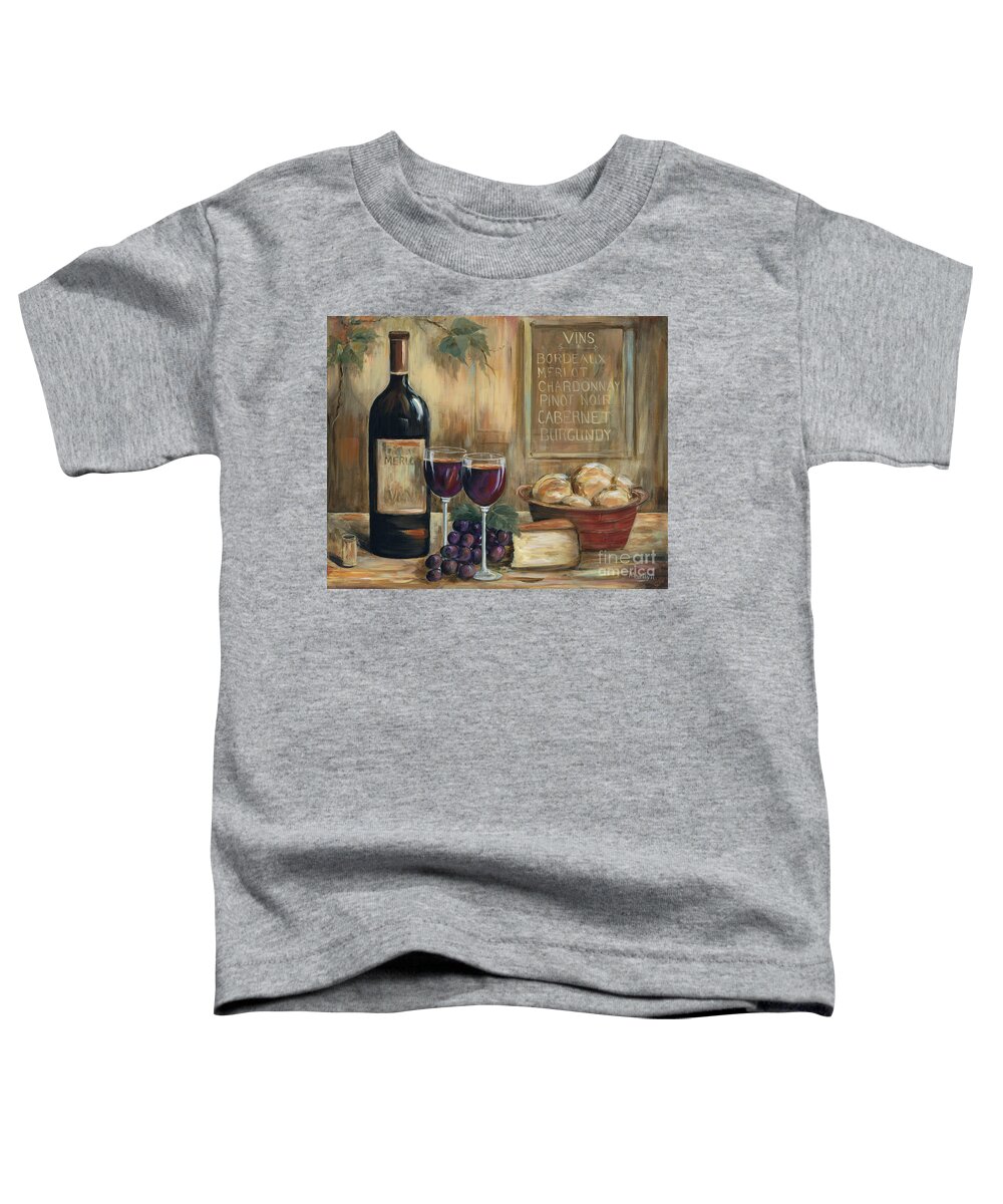 Wine Toddler T-Shirt featuring the painting Wine For Two by Marilyn Dunlap