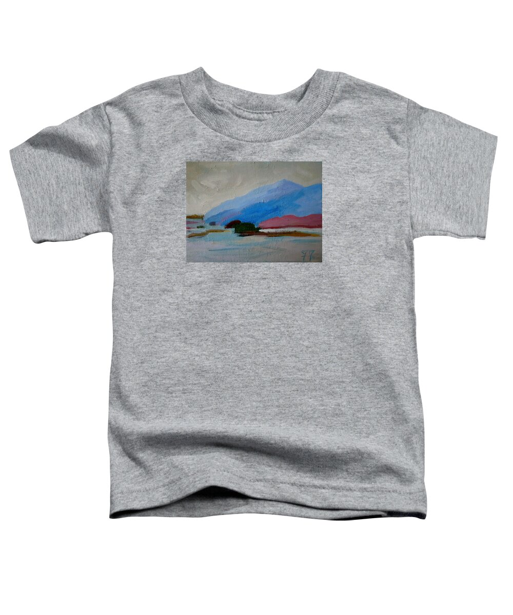 Maine Toddler T-Shirt featuring the painting Winter Islands - MDI by Francine Frank