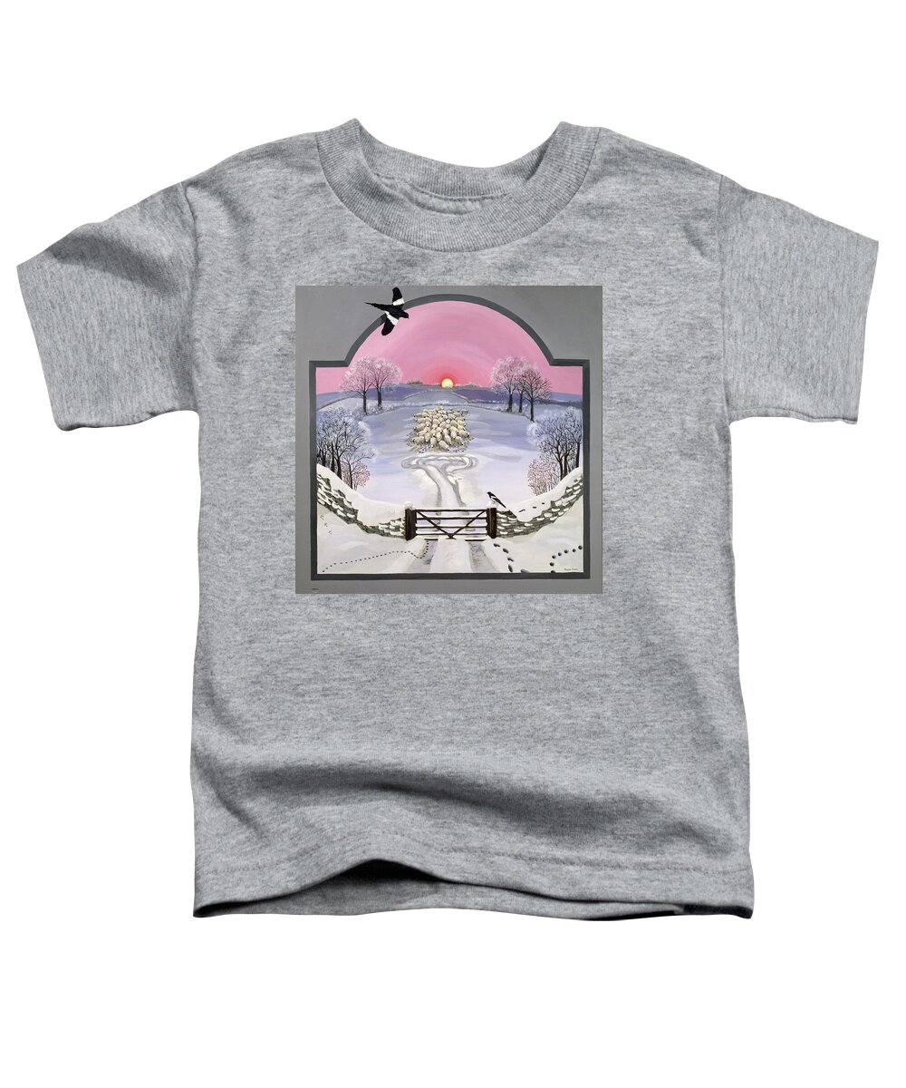 Magpie Toddler T-Shirt featuring the painting Winter by Maggie Rowe