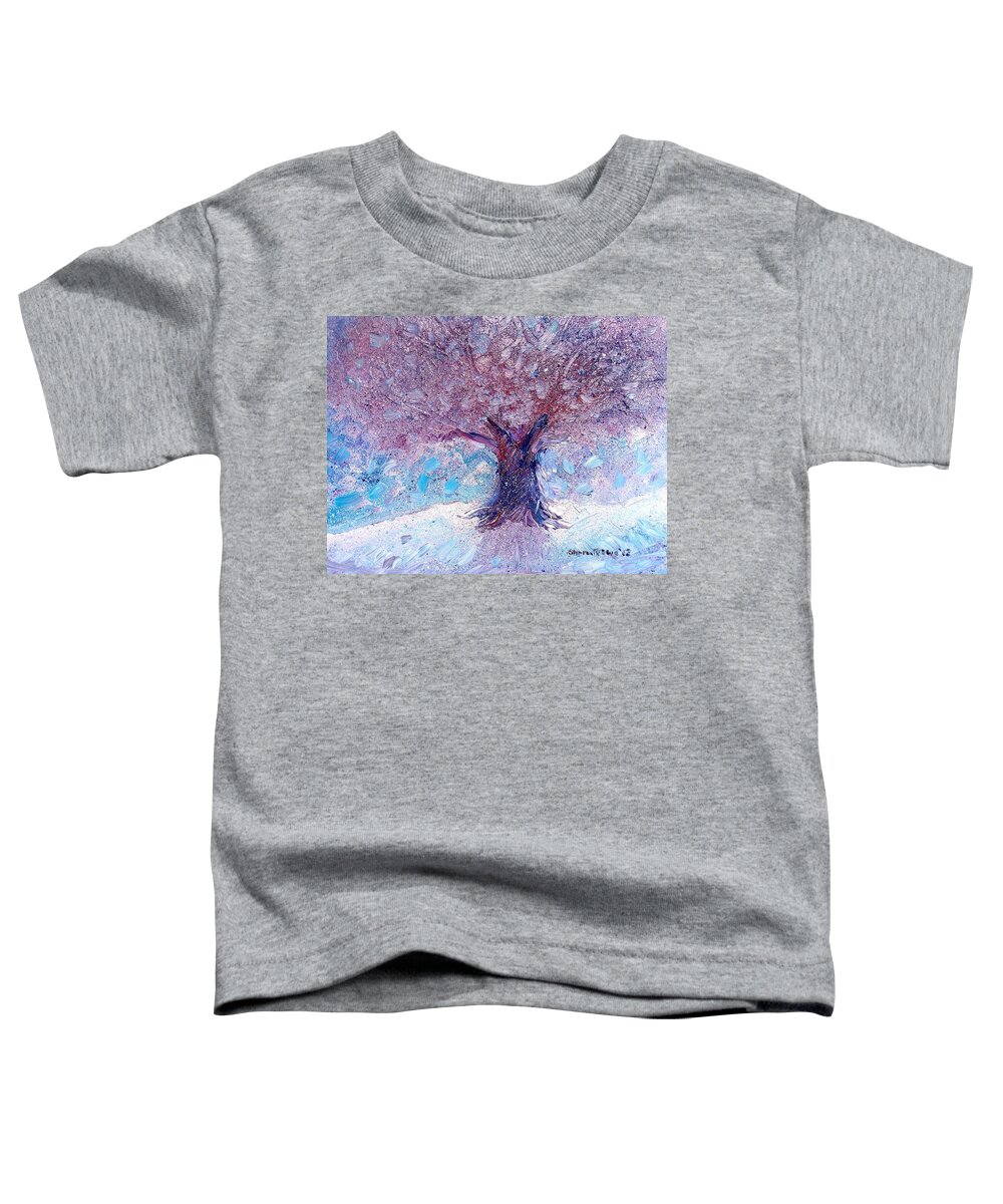 Winter Toddler T-Shirt featuring the painting Winter Solstice by Shana Rowe Jackson