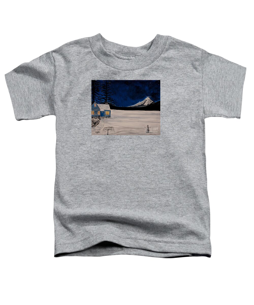 Ian Toddler T-Shirt featuring the painting Winter's Eve by Ian Donley