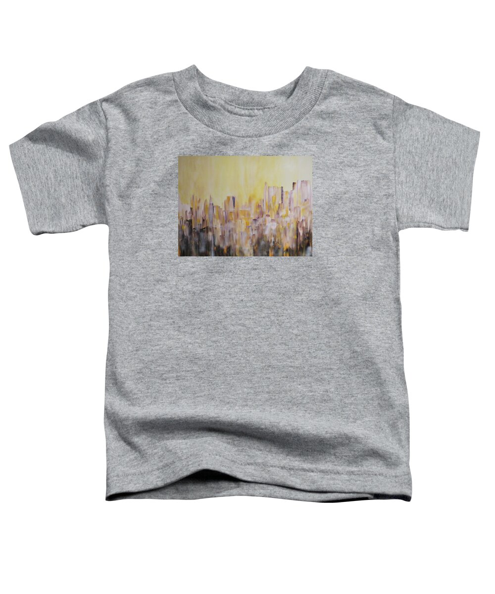 Cityscape Toddler T-Shirt featuring the painting Your View?  by Soraya Silvestri