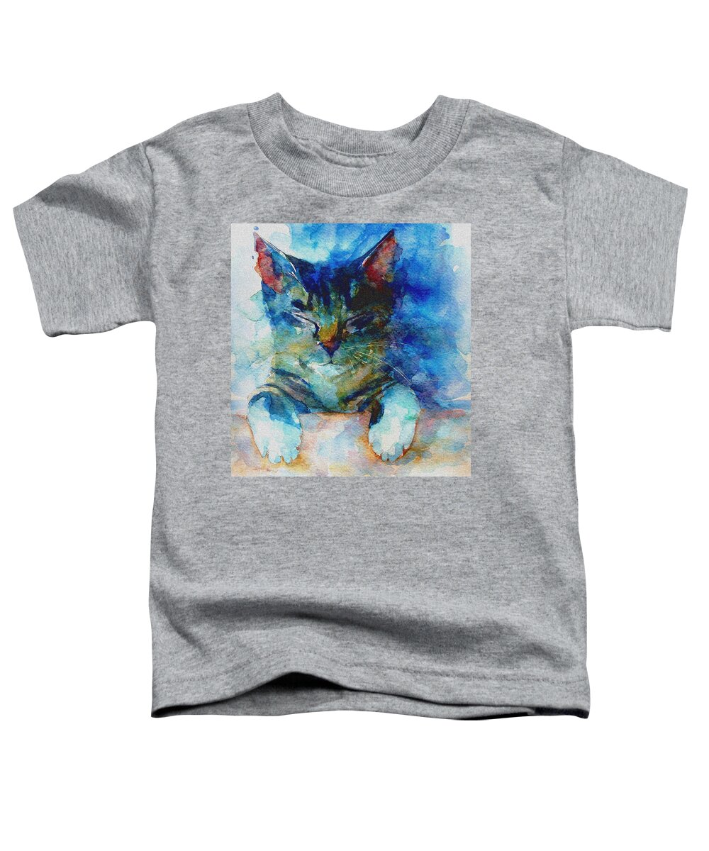 Cat Toddler T-Shirt featuring the painting You've Got A Friend by Paul Lovering