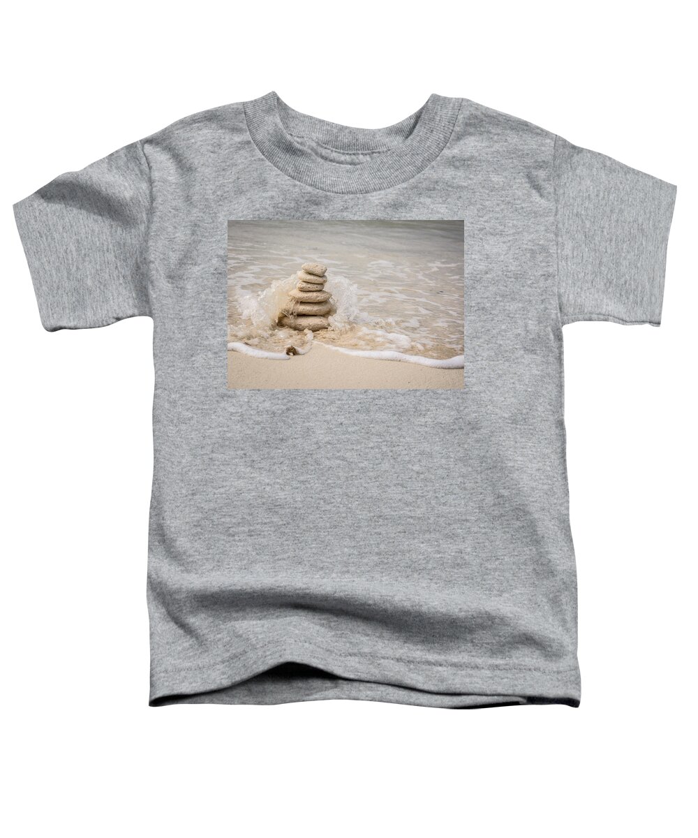 Stone Stack Toddler T-Shirt featuring the photograph Zen Stones by Mark Rogers