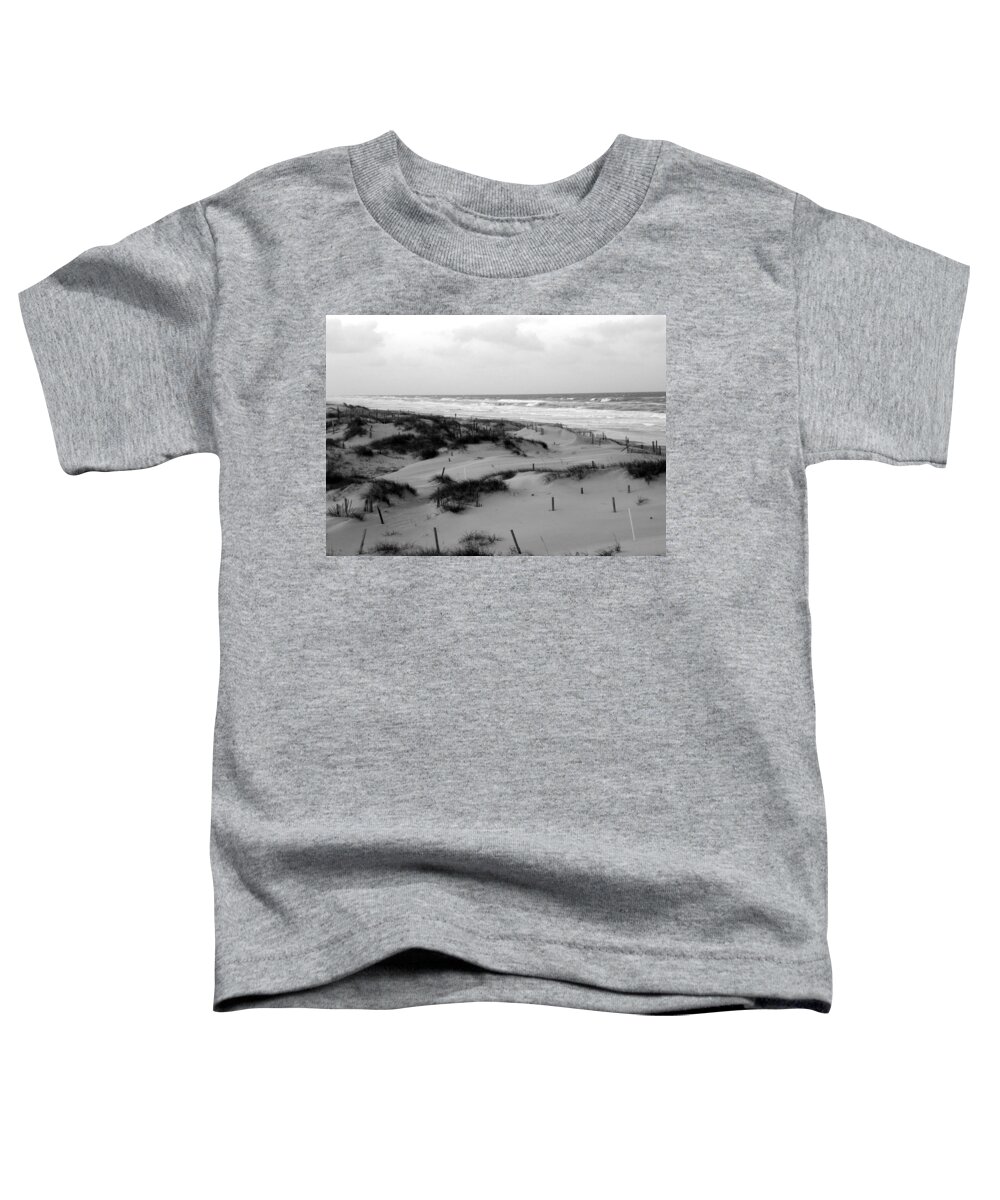 North Carolina Toddler T-Shirt featuring the photograph All Is Quiet At The Beach by Kim Galluzzo
