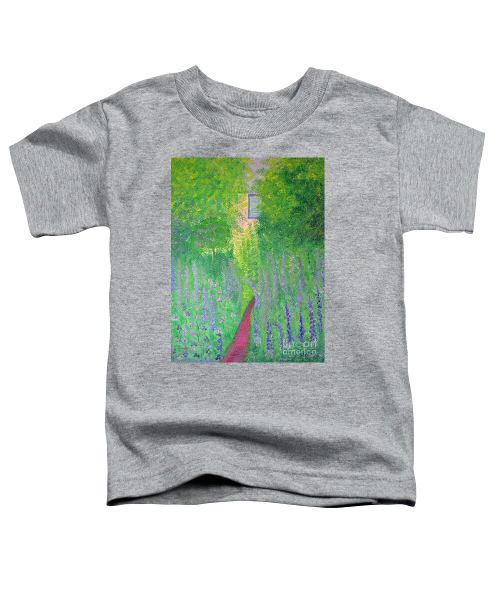 Garden Toddler T-Shirt featuring the painting An Artist's Cottage by Stacey Zimmerman