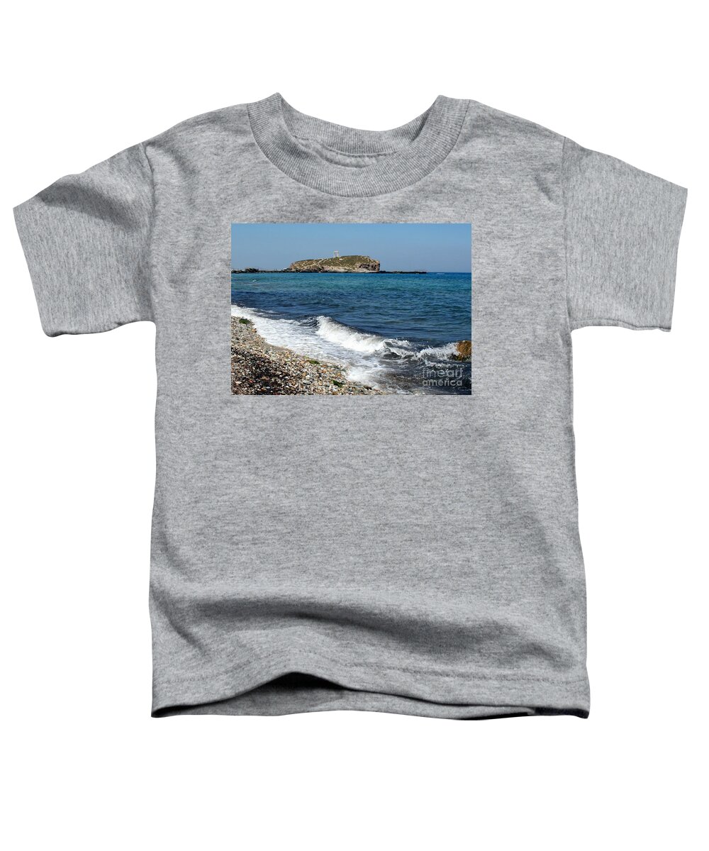 Beach Toddler T-Shirt featuring the photograph Ancient Arch of Apollo in Greece by Sabrina L Ryan