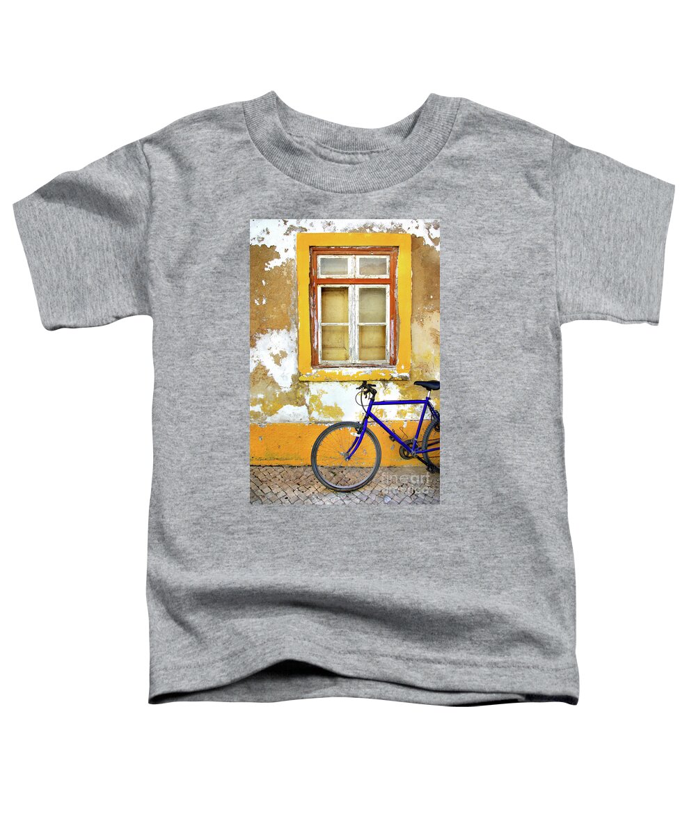 Aged Toddler T-Shirt featuring the photograph Bike Window by Carlos Caetano