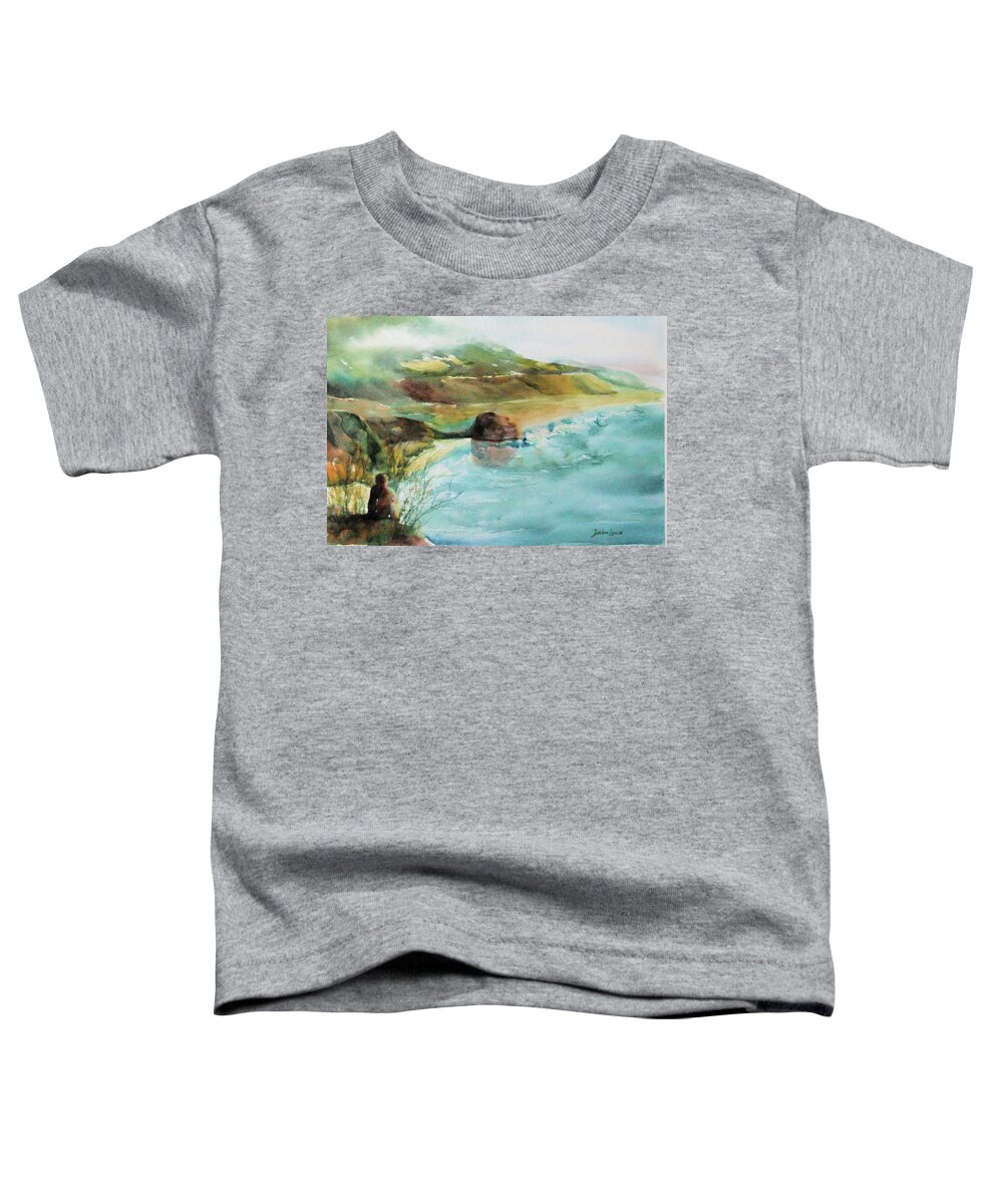 Watercolor Toddler T-Shirt featuring the painting California Dreaming by Debbie Lewis