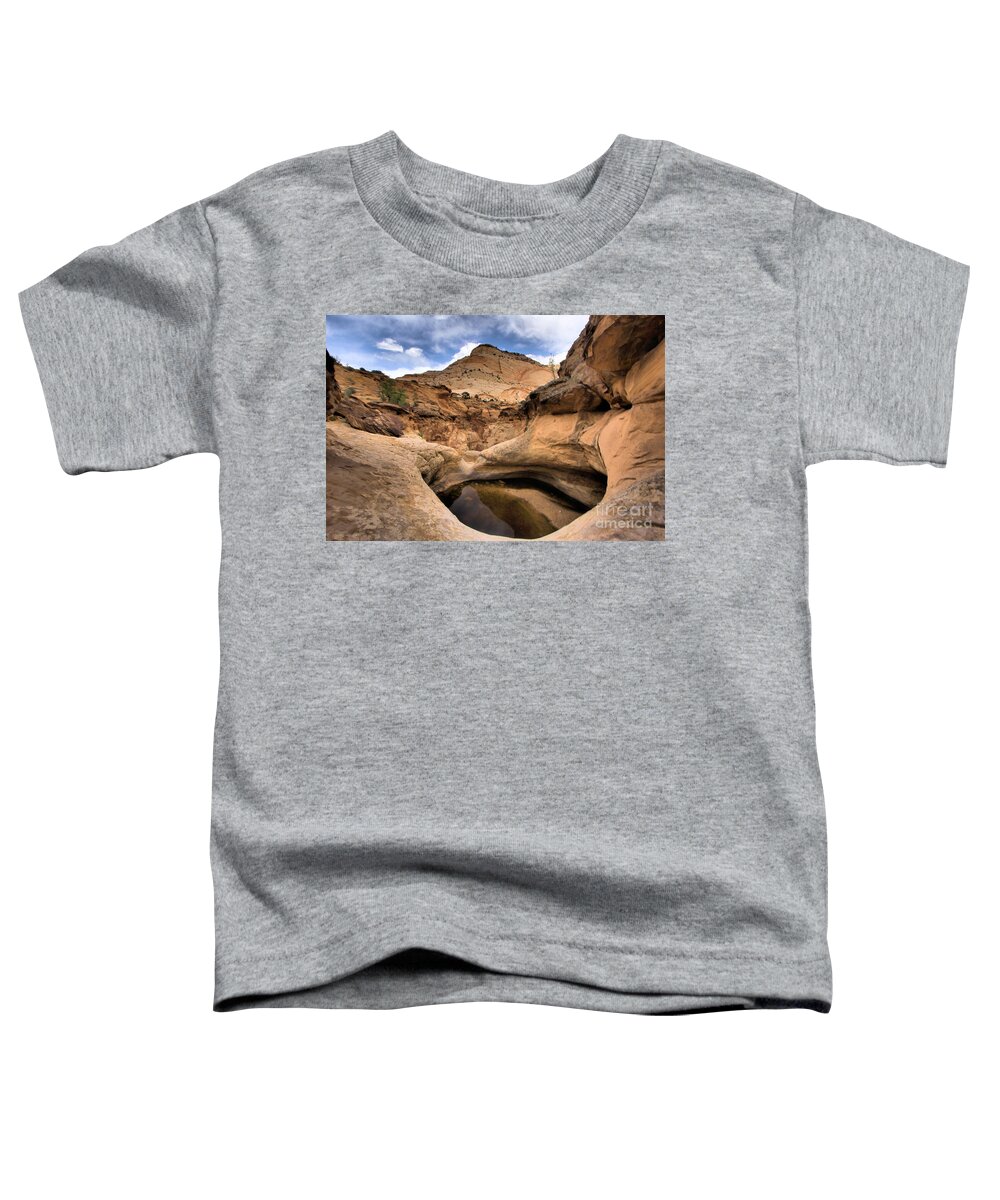 Capitol Reef National Park Toddler T-Shirt featuring the photograph Canyon Pool by Adam Jewell