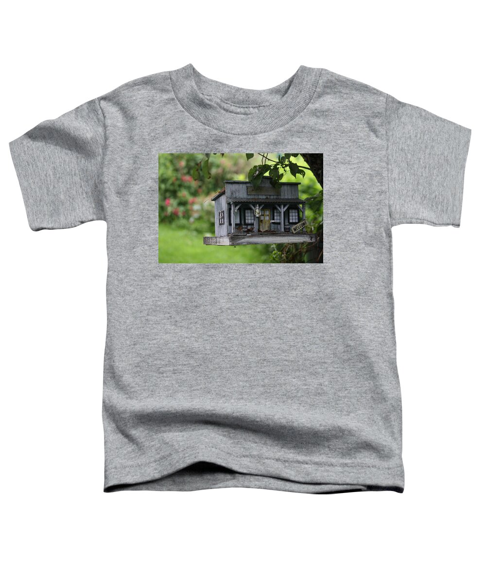 House Toddler T-Shirt featuring the photograph Cool Bird House by Donna Walsh