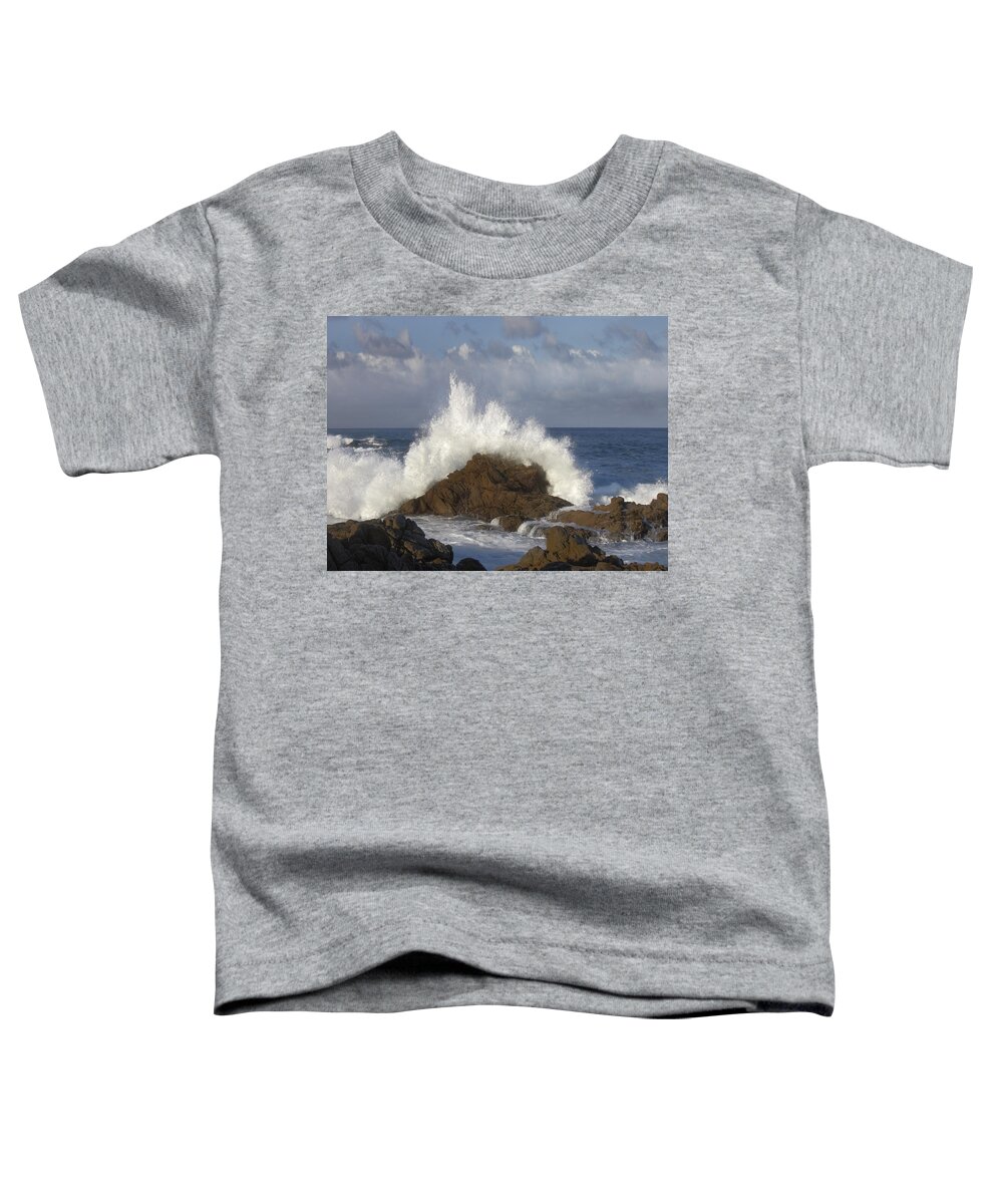 00443035 Toddler T-Shirt featuring the photograph Crashing Waves At Garrapata State Beach by Tim Fitzharris