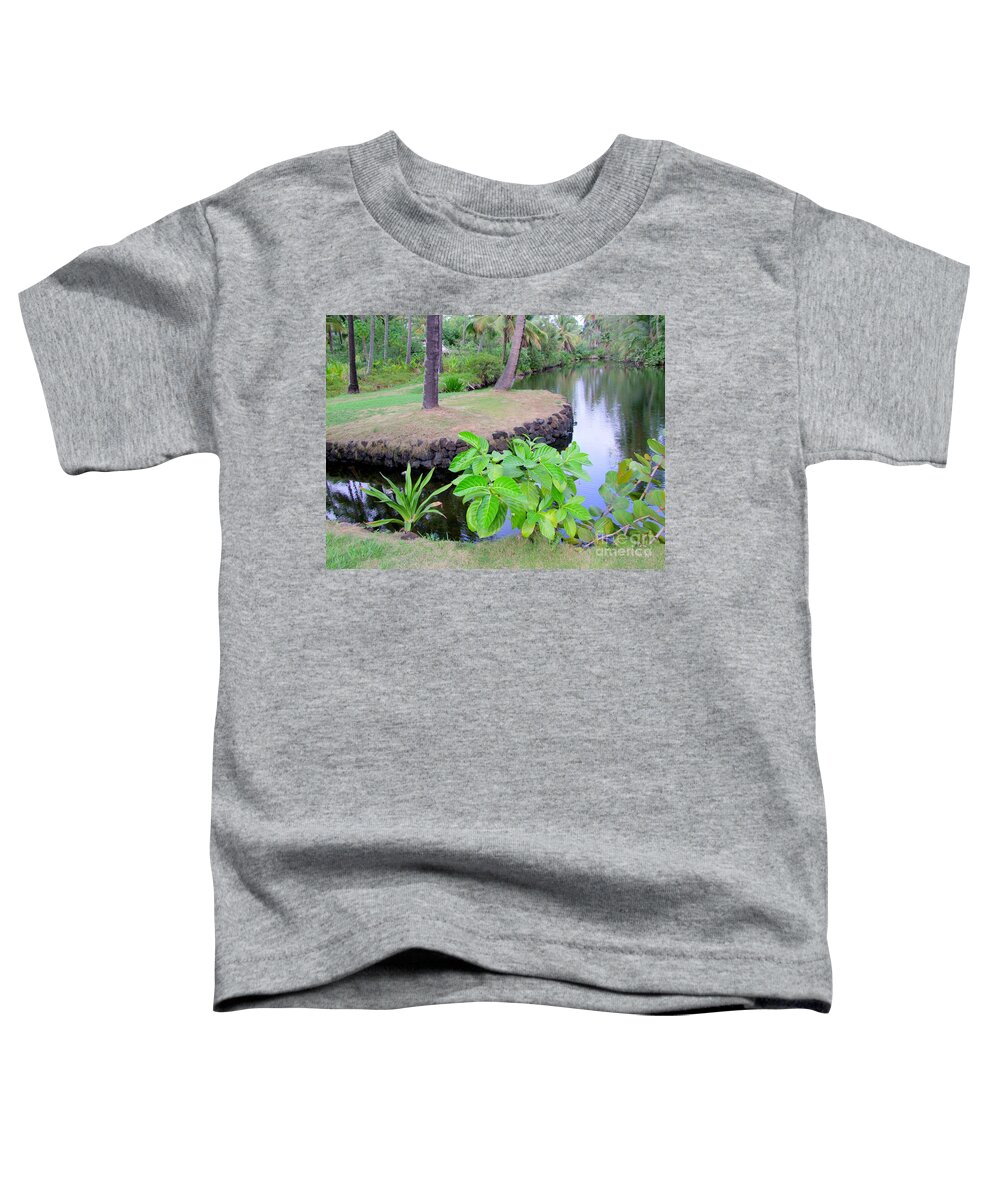 Elvis Presley Toddler T-Shirt featuring the photograph Elvis Presley - Natural Performing Stage - Coco Palms by Mary Deal