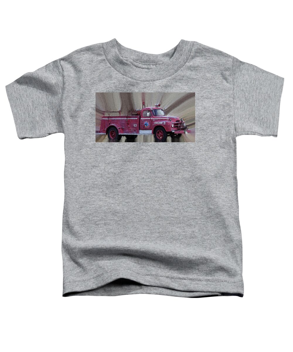 Fire Truck Toddler T-Shirt featuring the photograph Engine 3 by Ernest Echols