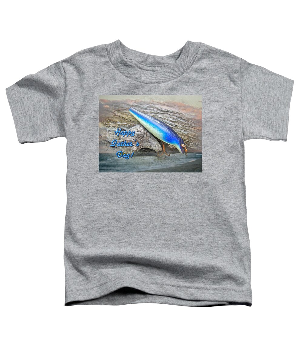 Fathers Day Toddler T-Shirt featuring the photograph Fathers Day Greeting Card - Vintage Floyd Roman Nike Fishing Lure by Carol Senske