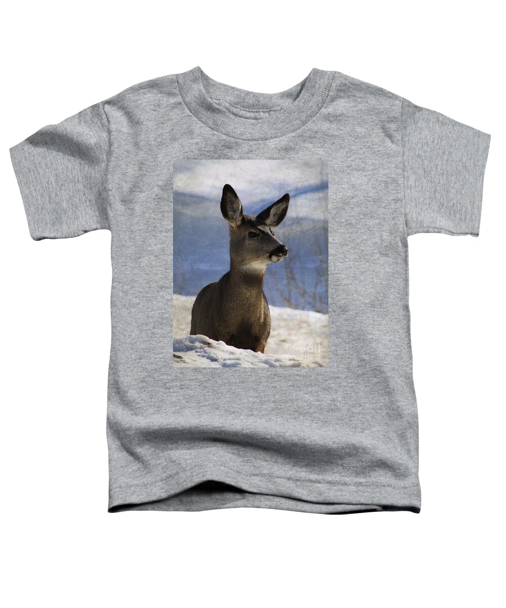 Deer Toddler T-Shirt featuring the photograph Female Mule Deer by Alyce Taylor
