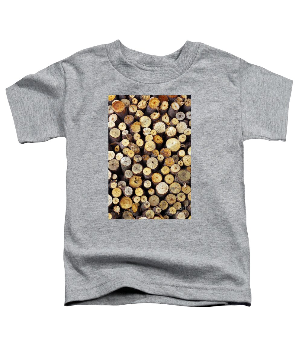 Autumn Toddler T-Shirt featuring the photograph Firewood by Carlos Caetano