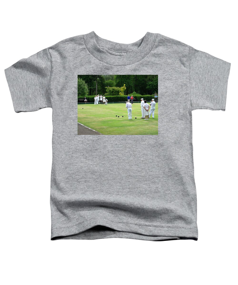 Spring Toddler T-Shirt featuring the photograph Flat Green Bowls at Tamworth by Rod Johnson